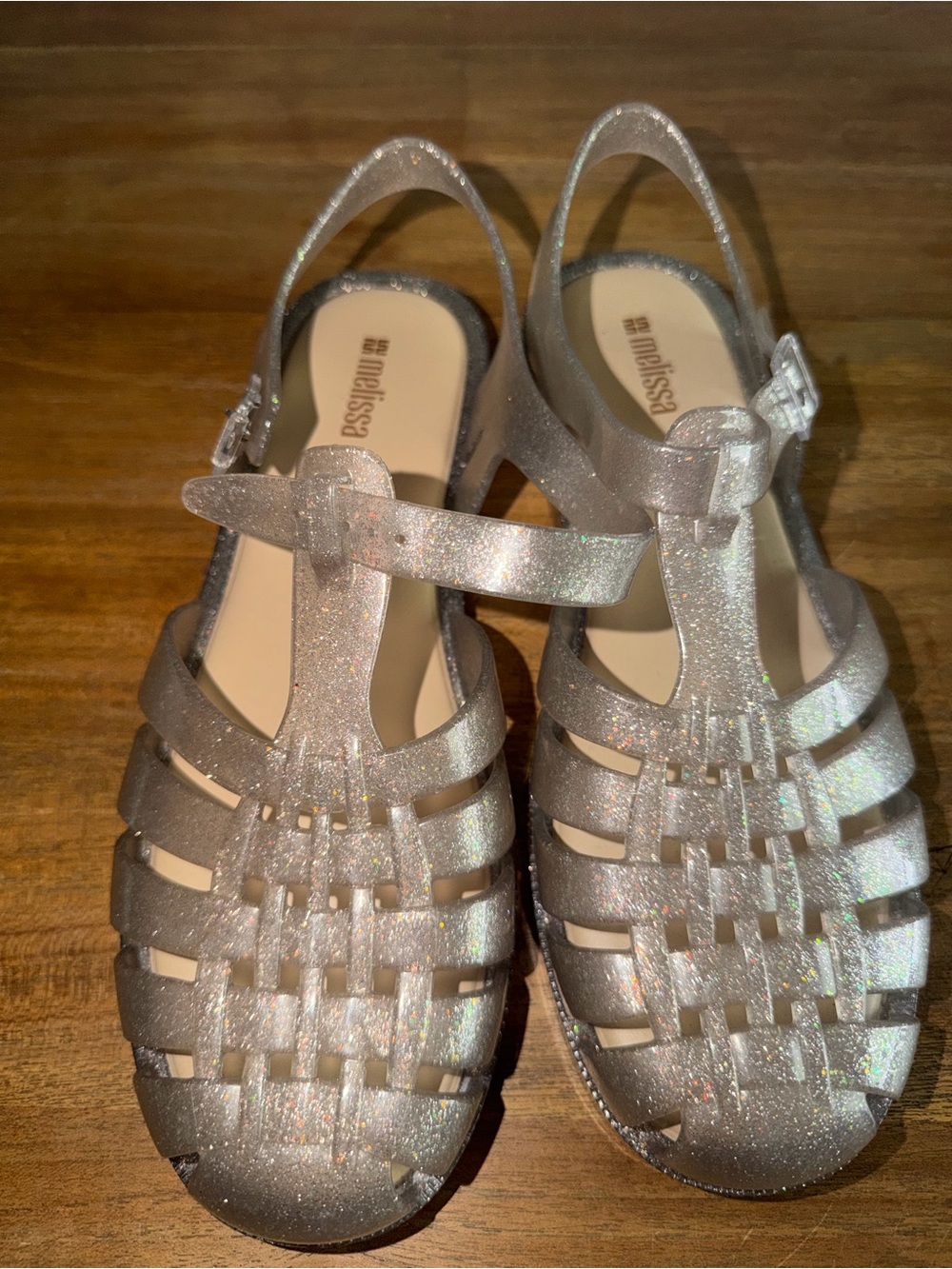 Melissa Iridescent Glitter Jelly Fisherman Sandals - Silver